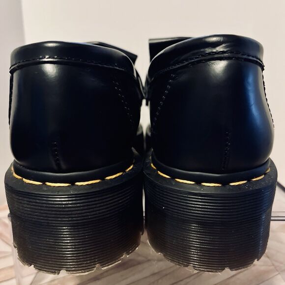 Dr Martens Adrian Quad Leather Platform Tassel Loafers‎ Black M 8 W 9 Kiltie main image 6